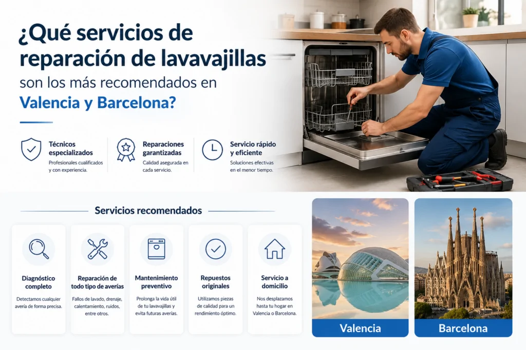Que servicios de reparacion de lavavajillas son los mas recomendados en Valencia y Barcelona 1024x683 - ¿Qué servicios de reparación de lavavajillas son los más recomendados en Valencia y Barcelona?